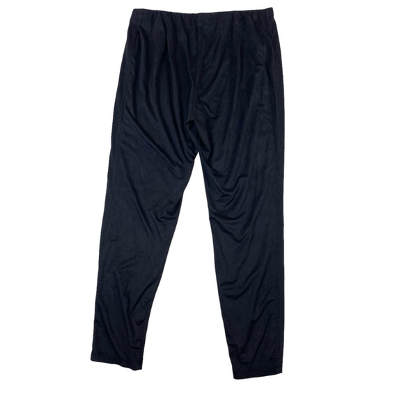 Versona Women Large Lounge Pants Ankle Black Pull On Stretch Velvety Comfy‎ - Picture 4 of 14